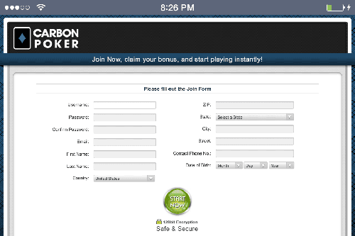 Carbon poker mobile real money